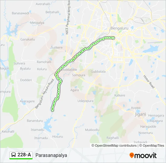 228-A Bus Line Map