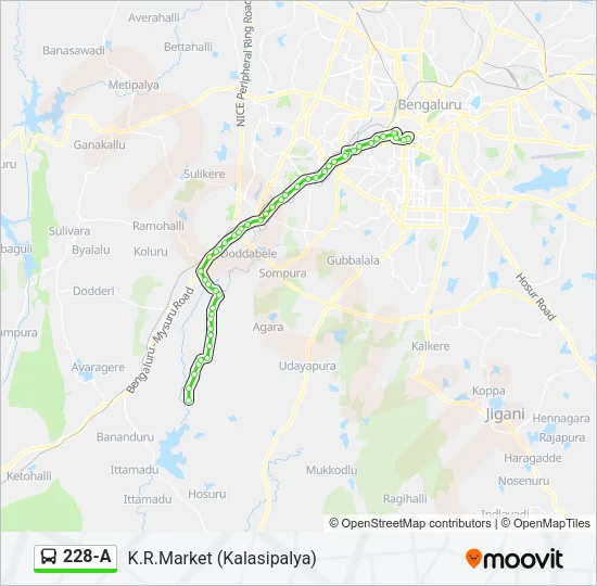 228-A Bus Line Map
