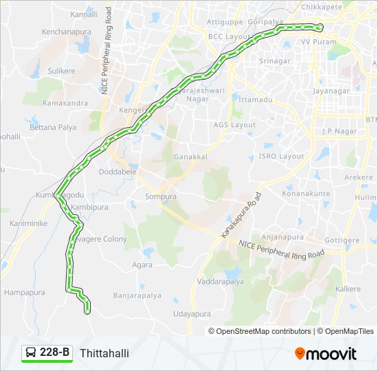 228-B bus Line Map