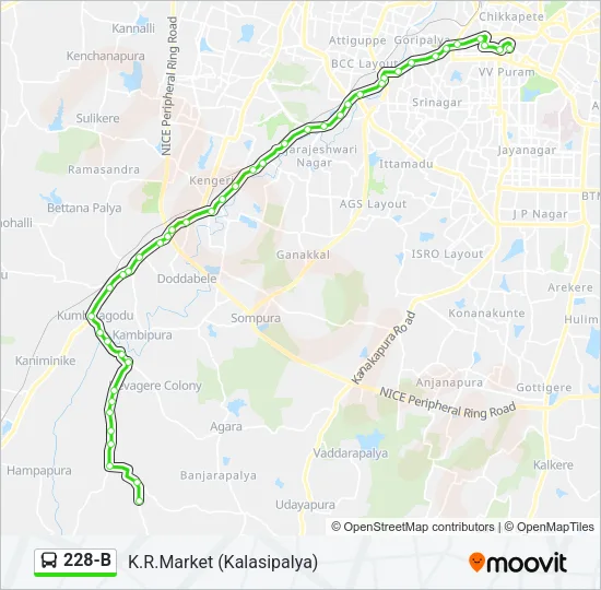 228-B Bus Line Map