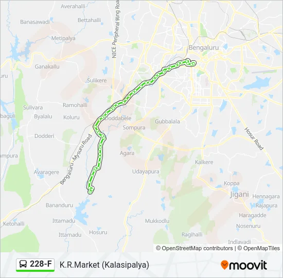 228-F Bus Line Map