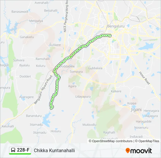 228-F Bus Line Map