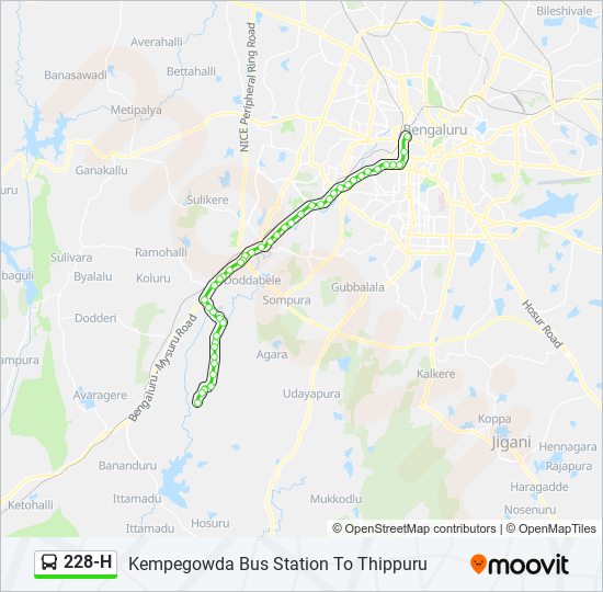 228-H bus Line Map