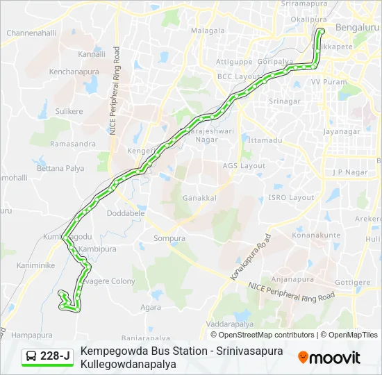 228-J Bus Line Map