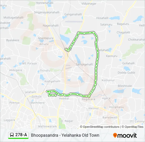 278-A Bus Line Map