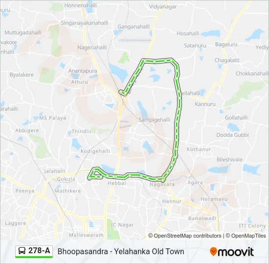 278-A Bus Line Map