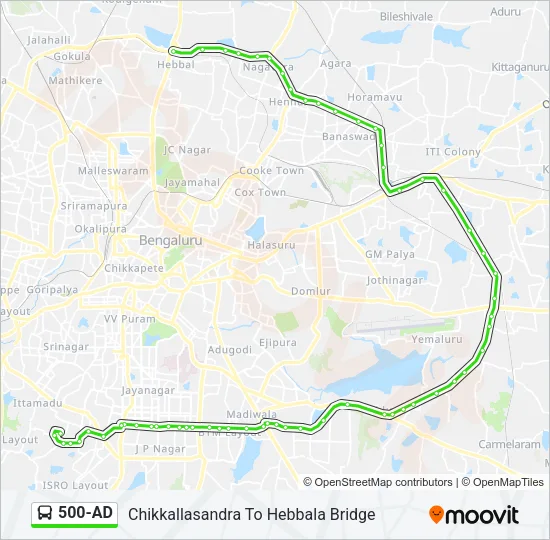 500-AD Bus Line Map