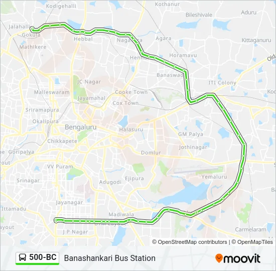 500-BC Bus Line Map