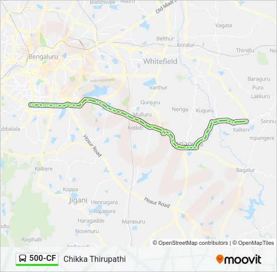 500-CF Bus Line Map