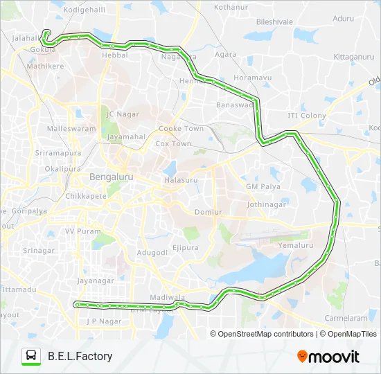500-A BSK-BELF Bus Line Map