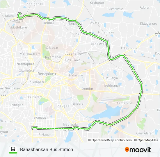500-A BSK-BELF Bus Line Map