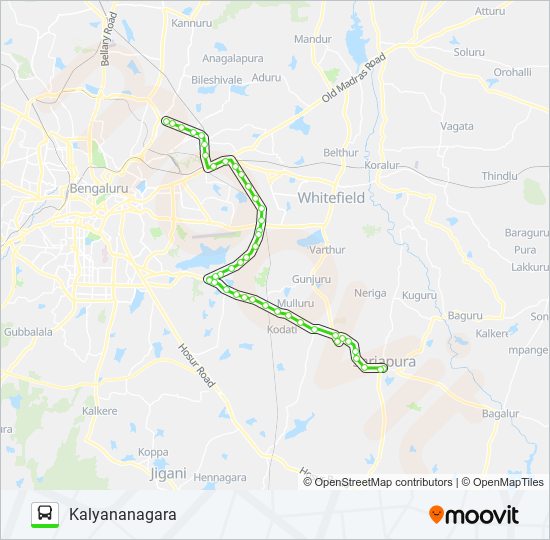 500-CH KLN-SJP bus Line Map