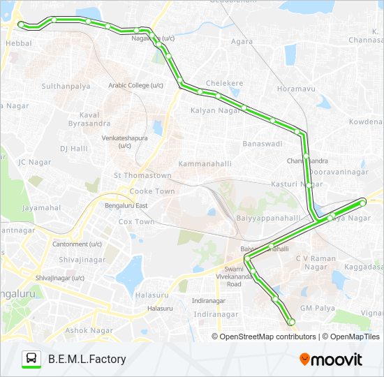 500-A D45-BEMLF Bus Line Map