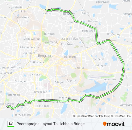 500-A PPLO-HBLB bus Line Map