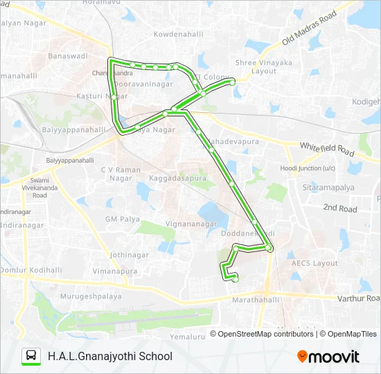 500-C KRPGH-HGS Bus Line Map