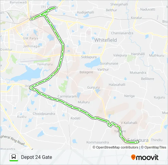 500-CH D24G-SJP Bus Line Map