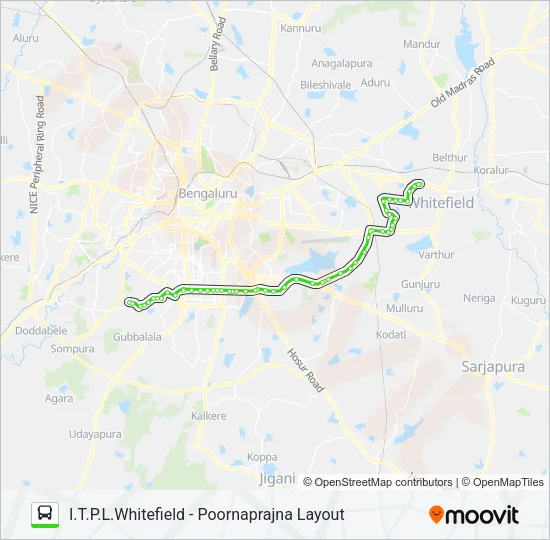 500-CA ITPL-PPLO Bus Line Map