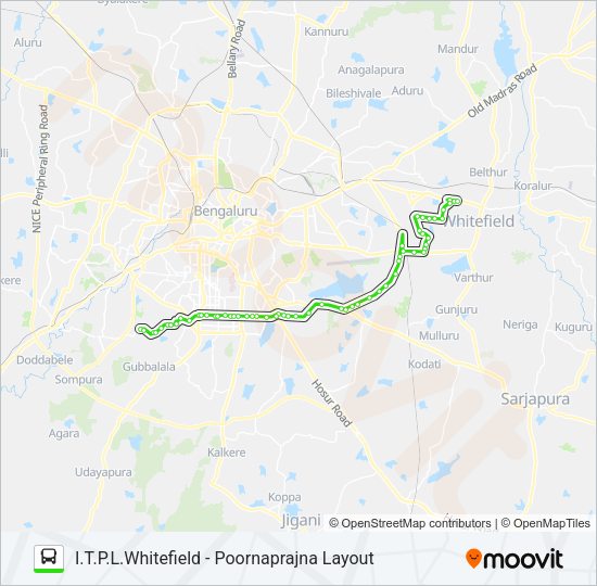 500-CA ITPL-PPLO Bus Line Map