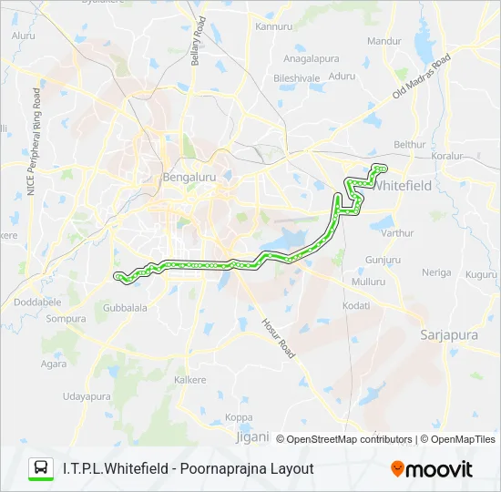 500-CA ITPL-PPLO Bus Line Map