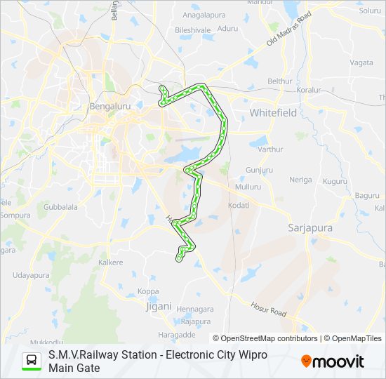 MF-500EB SMVR-ELCW bus Line Map