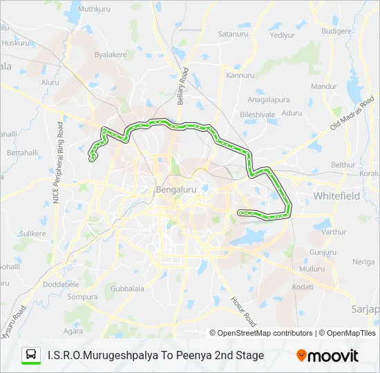 500-A ISROM-HBL-GGP-PSS Bus Line Map