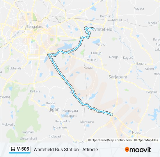 V-505 bus Line Map