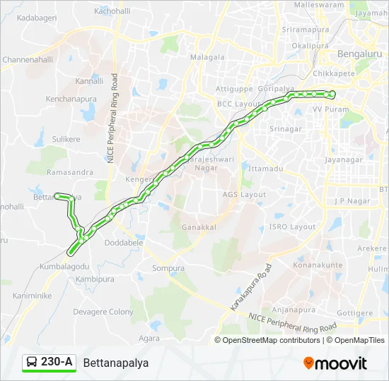 230-A Bus Line Map