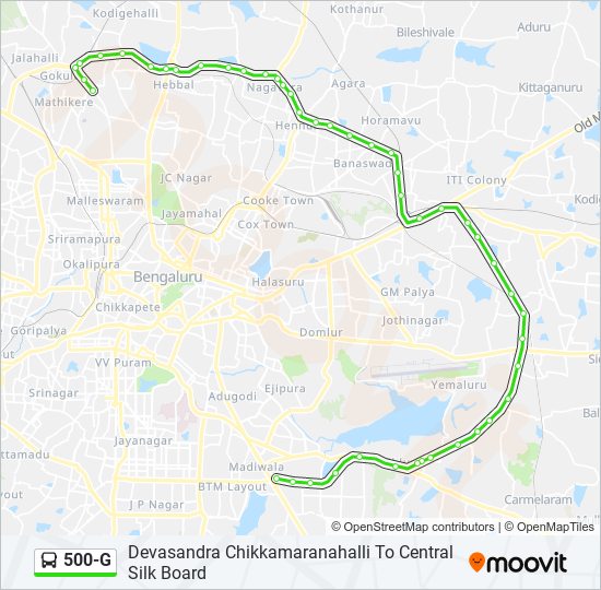 500-G bus Line Map