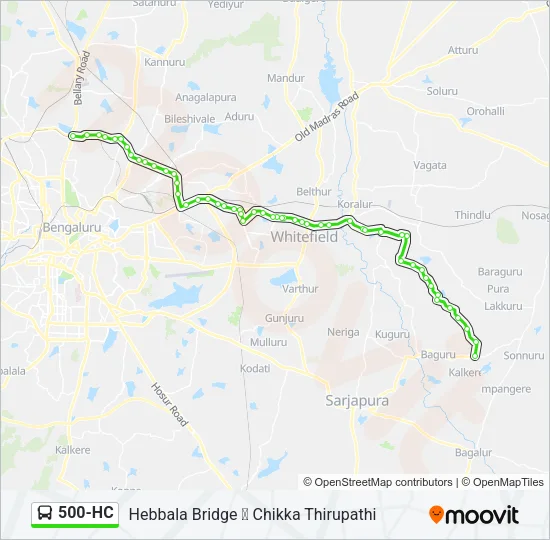 500-HC Bus Line Map