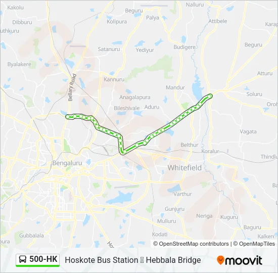 500-HK Bus Line Map