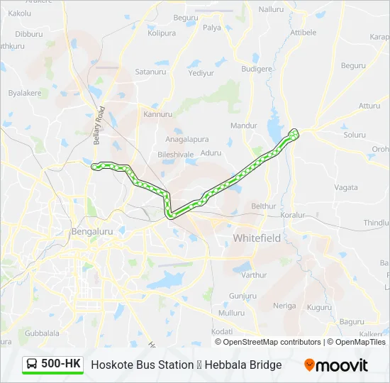 500-HK Bus Line Map