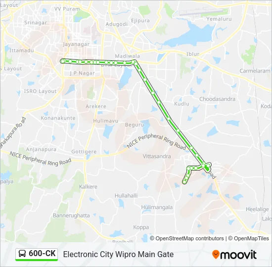 600-CK Bus Line Map