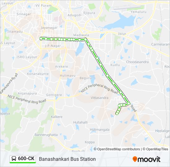 600-CK bus Line Map