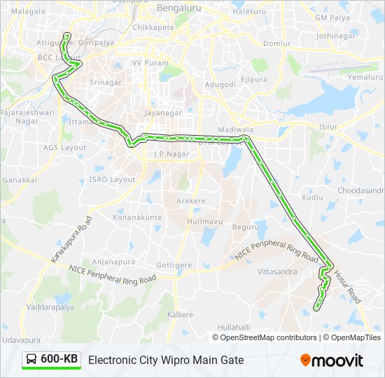 600-KB bus Line Map