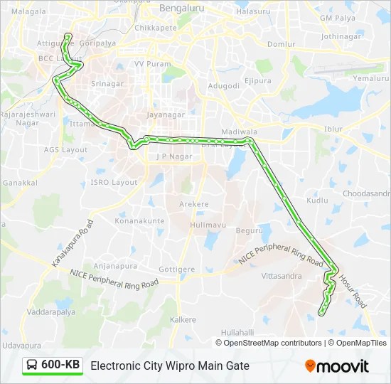 600-KB Bus Line Map