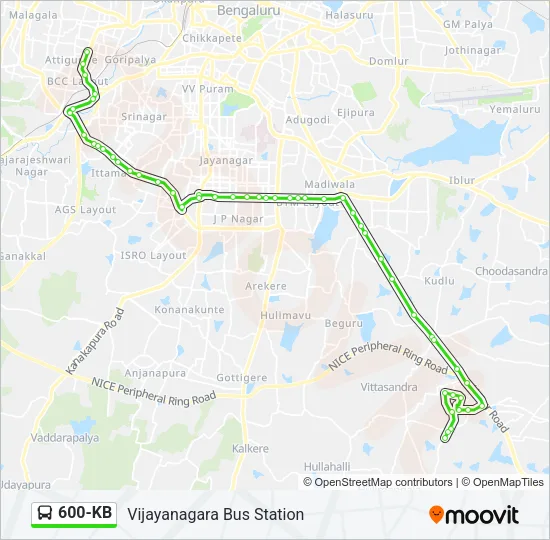 600-KB Bus Line Map
