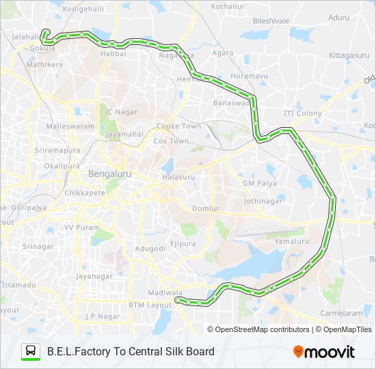 500-D BELF-CSB bus Line Map