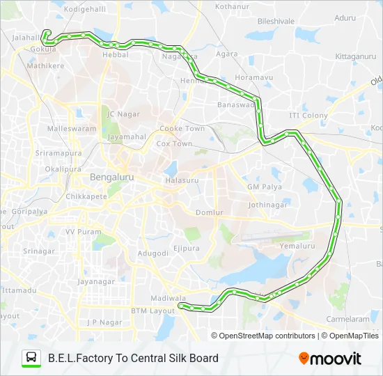 500-D BELF-CSB Bus Line Map