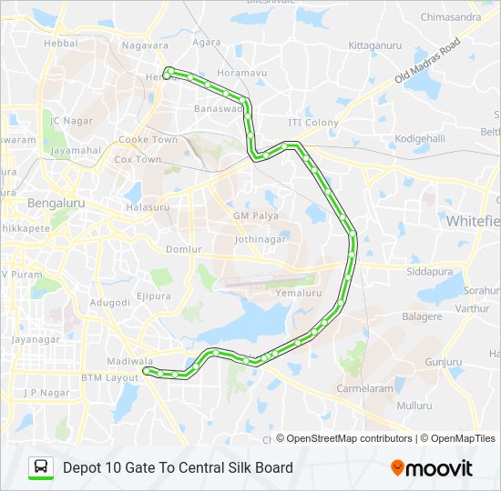 500-D D10G-CSB Bus Line Map