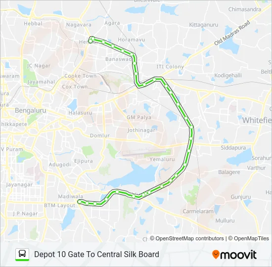 500-D D10G-CSB Bus Line Map