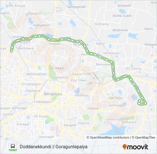 500-DP DNK-GGP Bus Line Map
