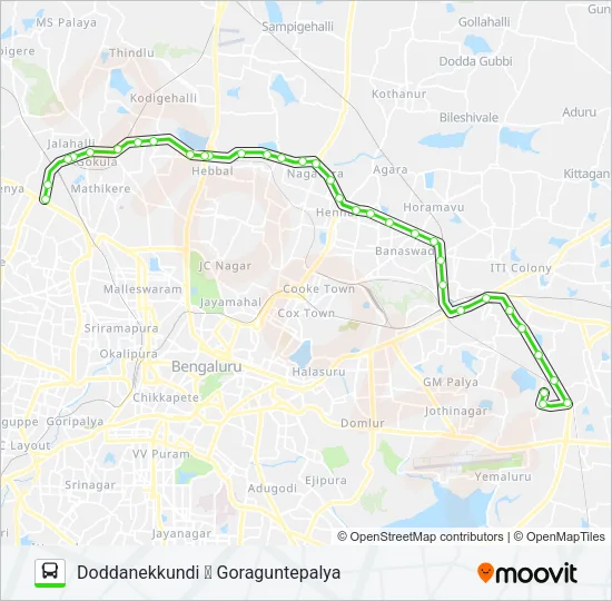 500-DP DNK-GGP Bus Line Map