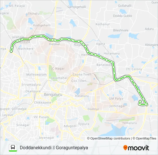 500-DP DNK-GGP Bus Line Map