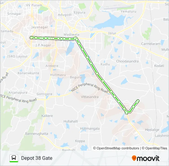 600-F D38G-BSK Bus Line Map