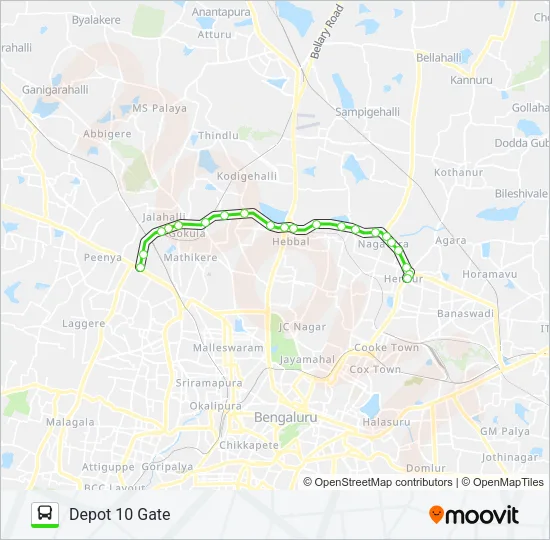 500-DP D10G-GGP Bus Line Map