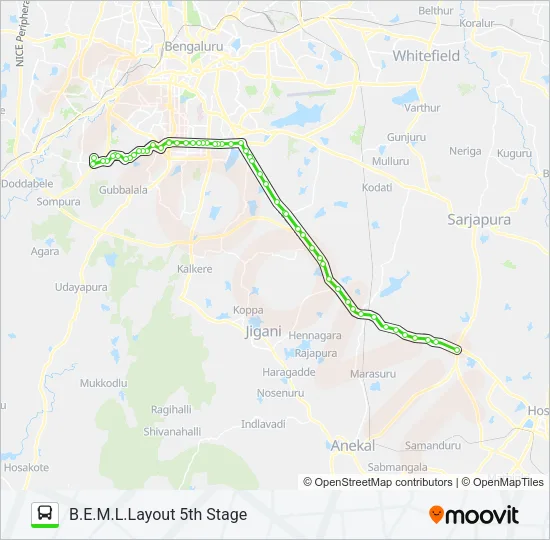 600-F BEML5-ATB Bus Line Map