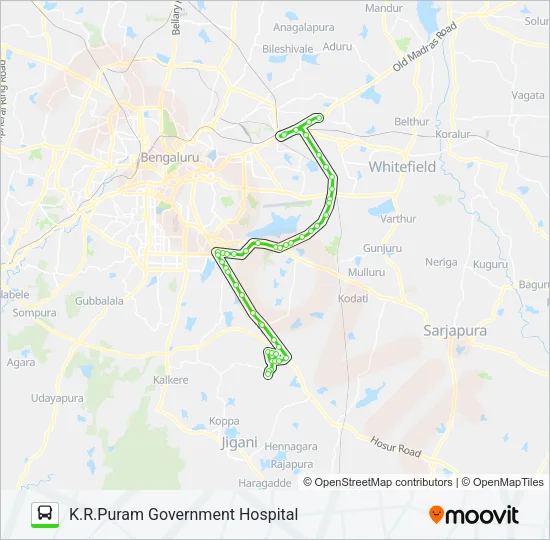 500-DC KRPGH-ELCW Bus Line Map