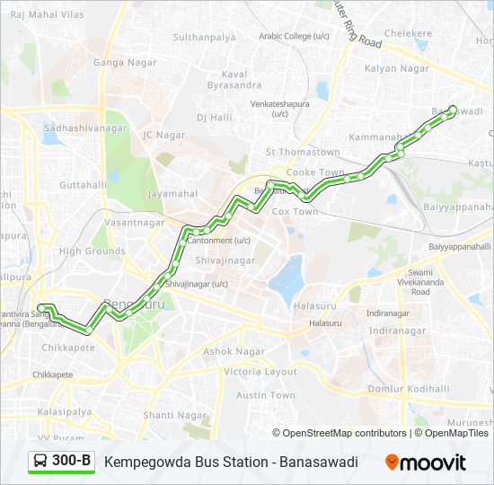 300-B bus Line Map