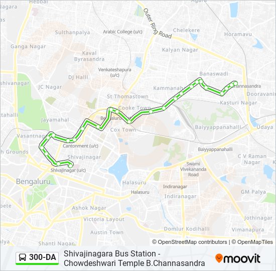 300-DA bus Line Map