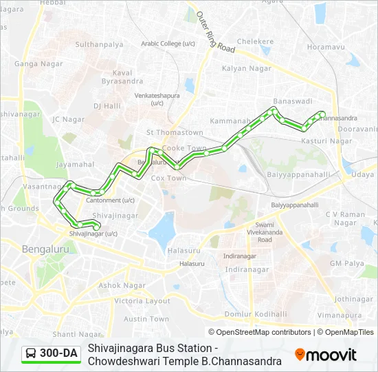 300-DA Bus Line Map